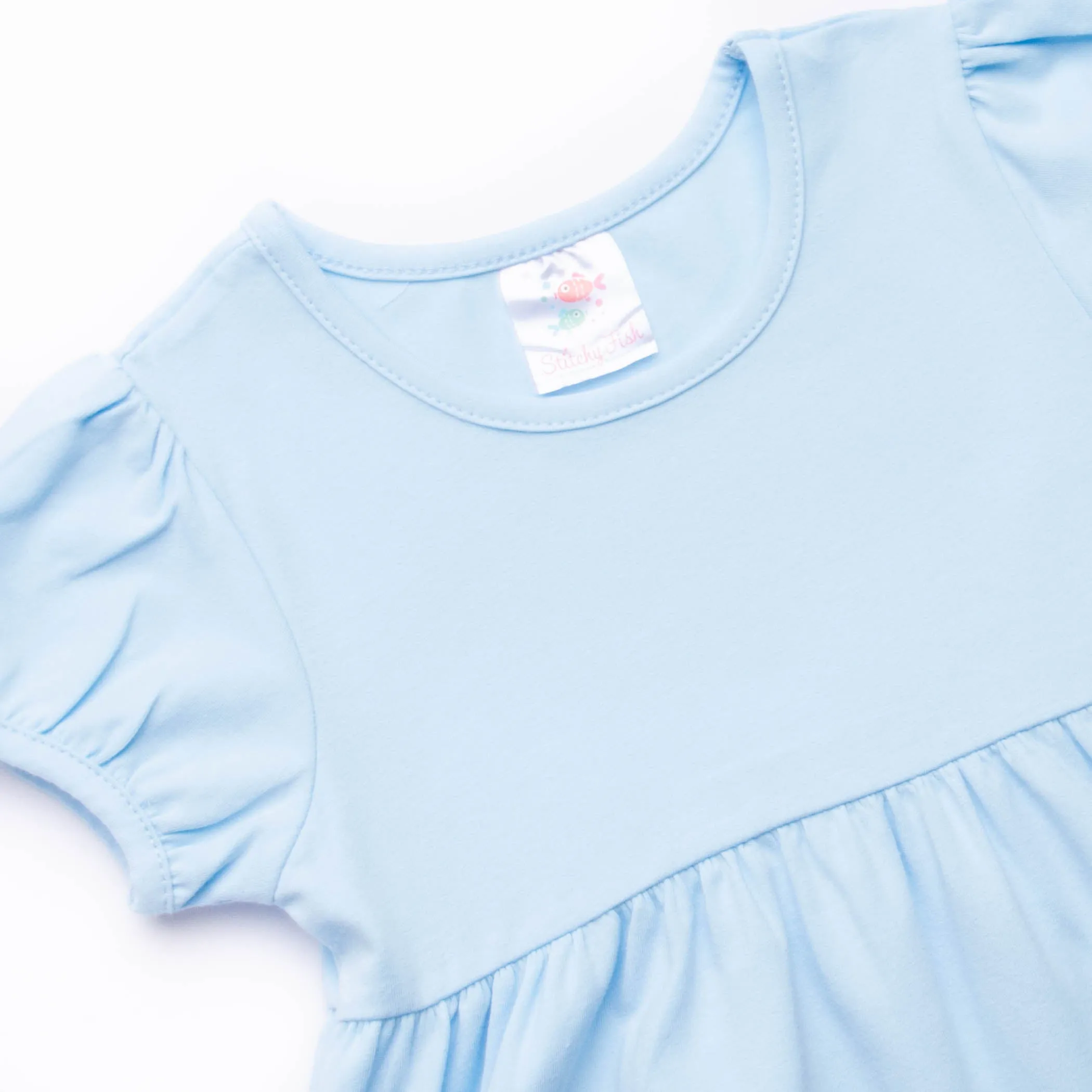 Fresh Cut Flowers Applique Dress, Blue