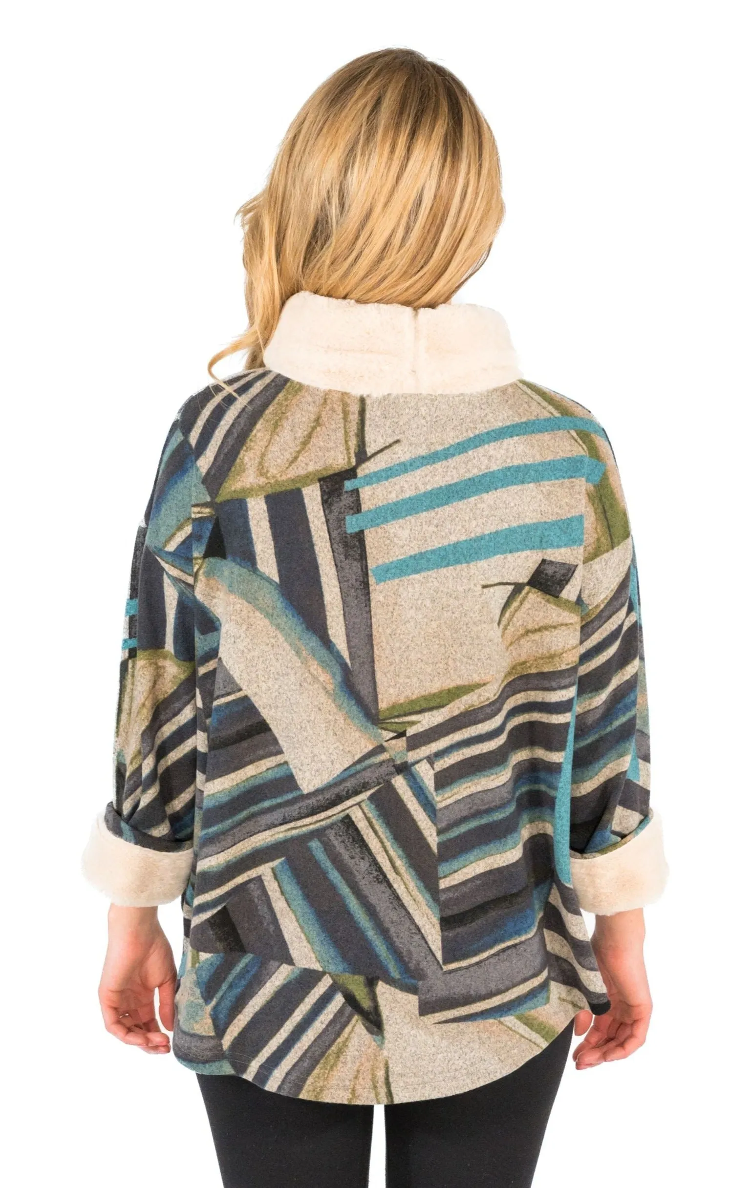 Fur Cowl Neck & Cuff Tunic