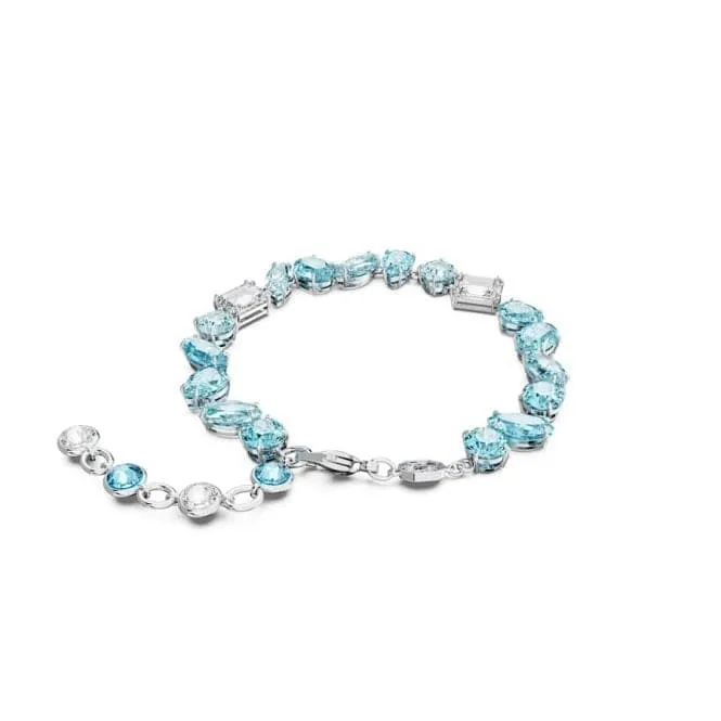 Gema Mixed Cuts Blue Rhodium Plated Bracelet 5666018