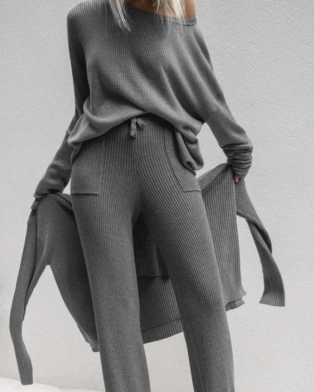 Georgie Cashblend Rib Long Pant