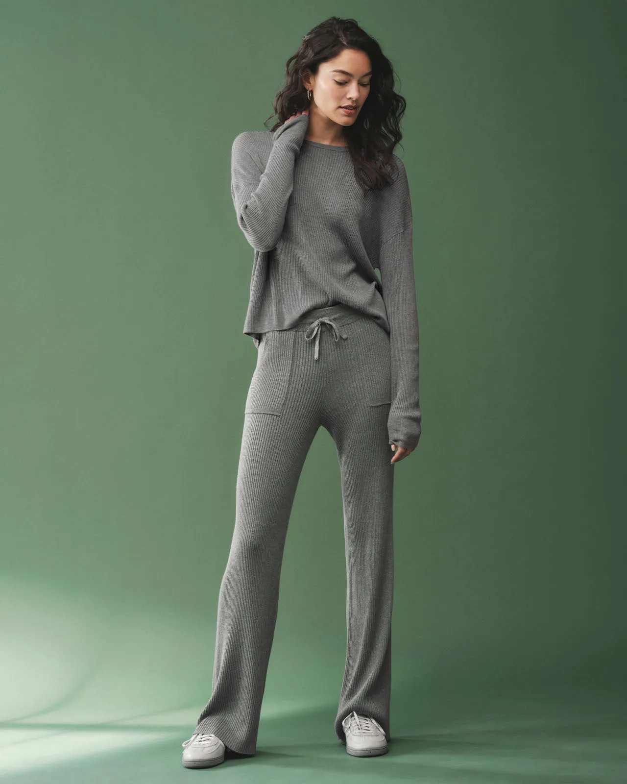 Georgie Cashblend Rib Long Pant