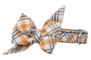 Georgies Plaid Belle Bow Dog Collar