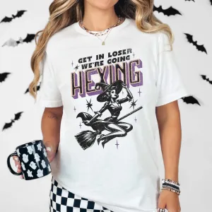 Get In Loser We're Going Hexing Wholesale Bella Graphic Tee - Quick Shipping