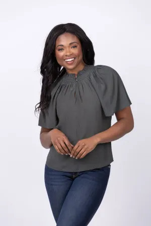 Gilner Farrar Arabella Blouse in Hunter Green