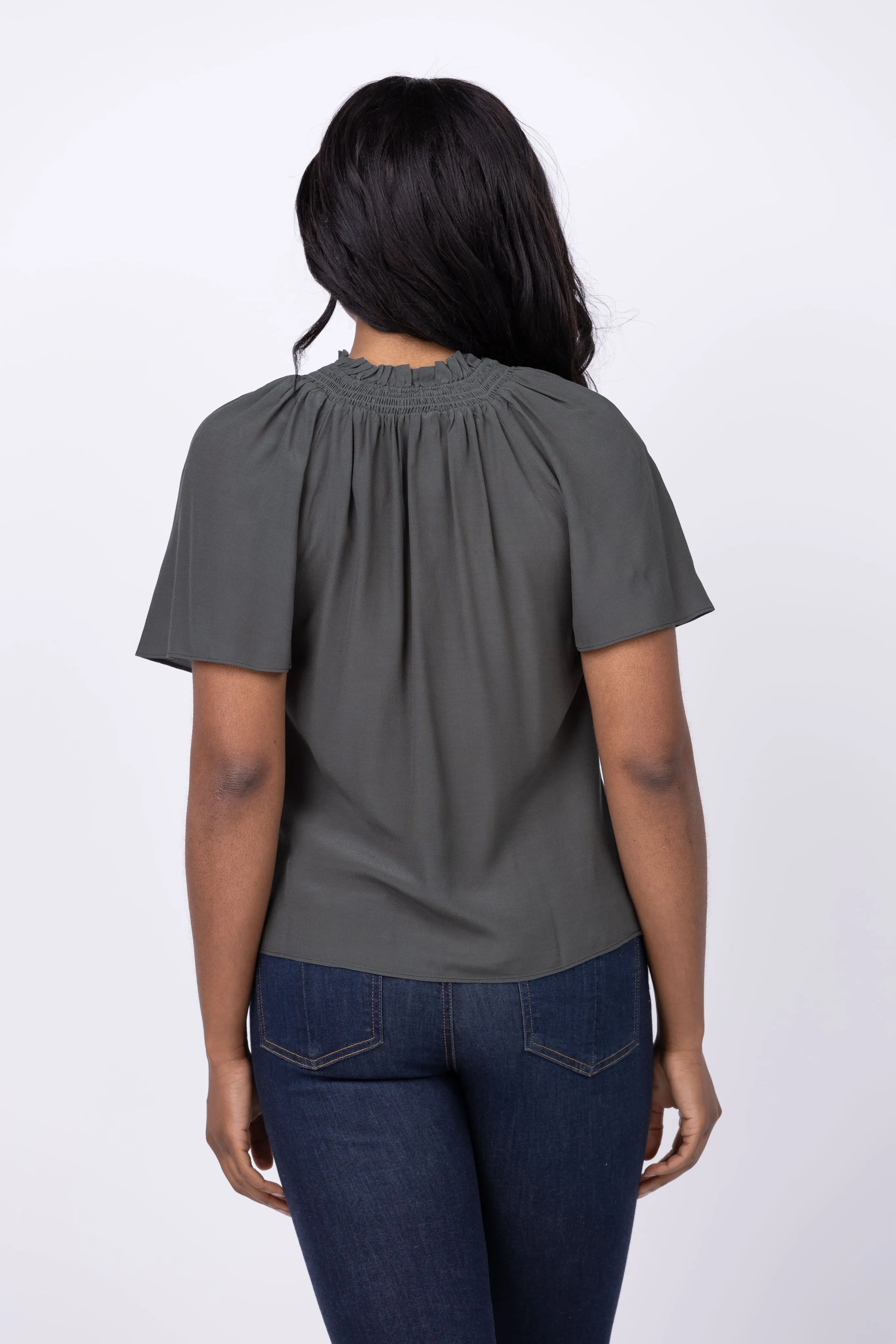 Gilner Farrar Arabella Blouse in Hunter Green