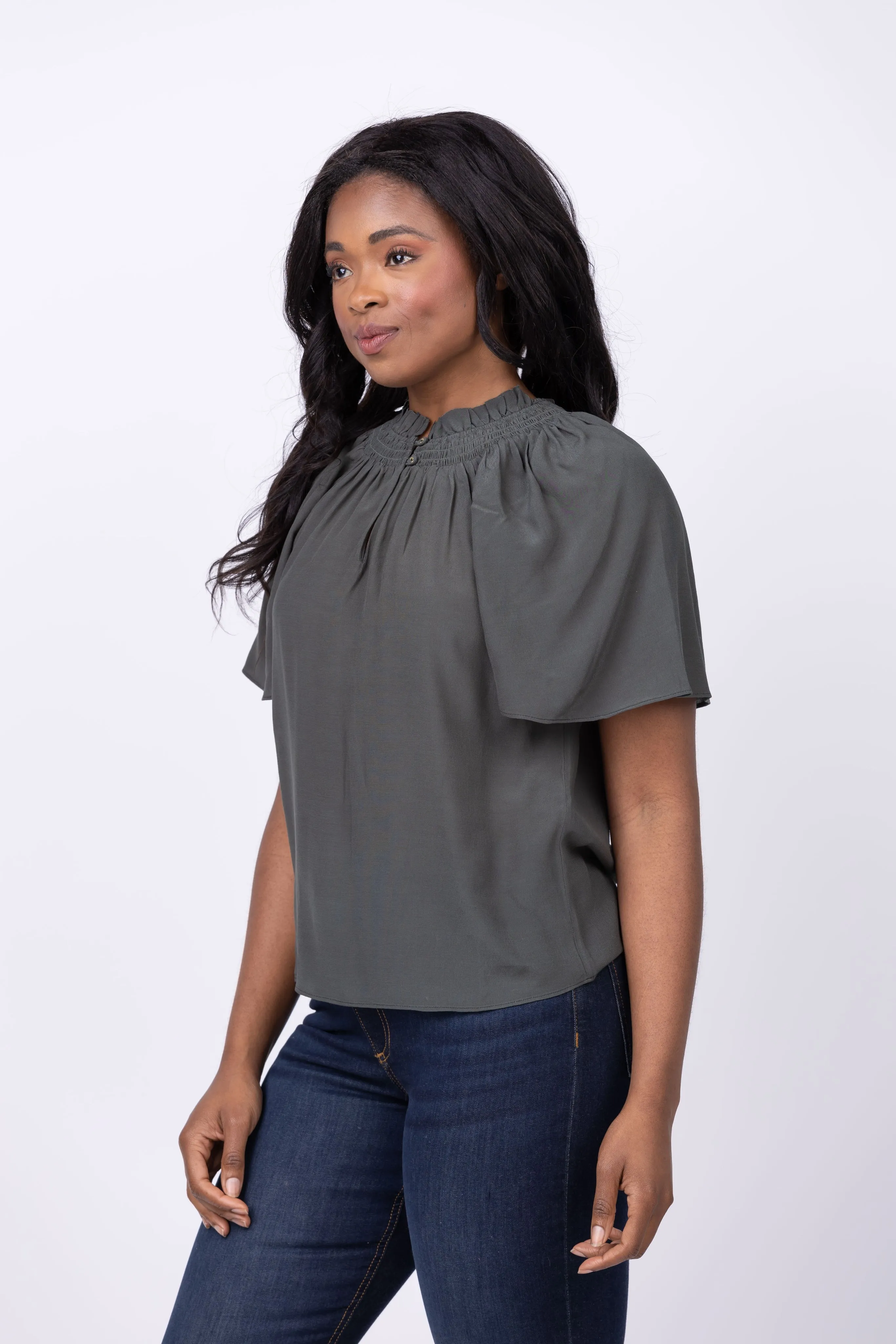 Gilner Farrar Arabella Blouse in Hunter Green