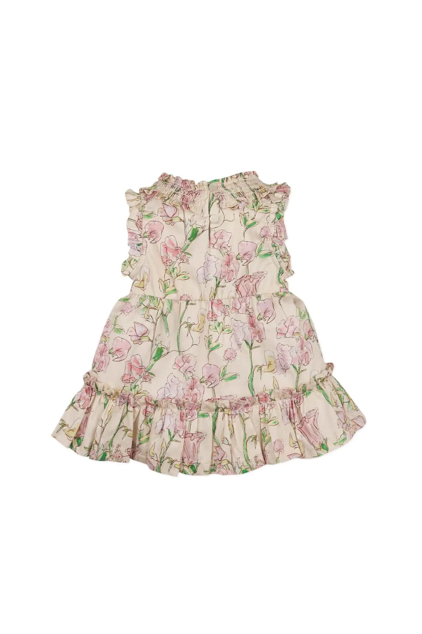 Gingersnaps Floral Print Dress With Smocking
