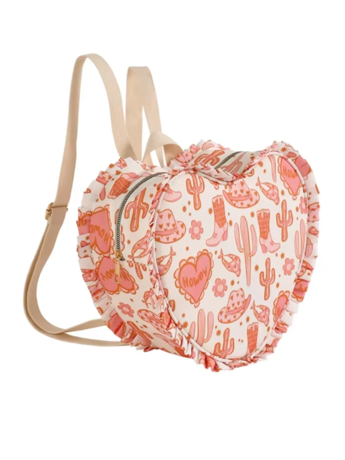 Girls Adorable Gingham Heart  Backpack