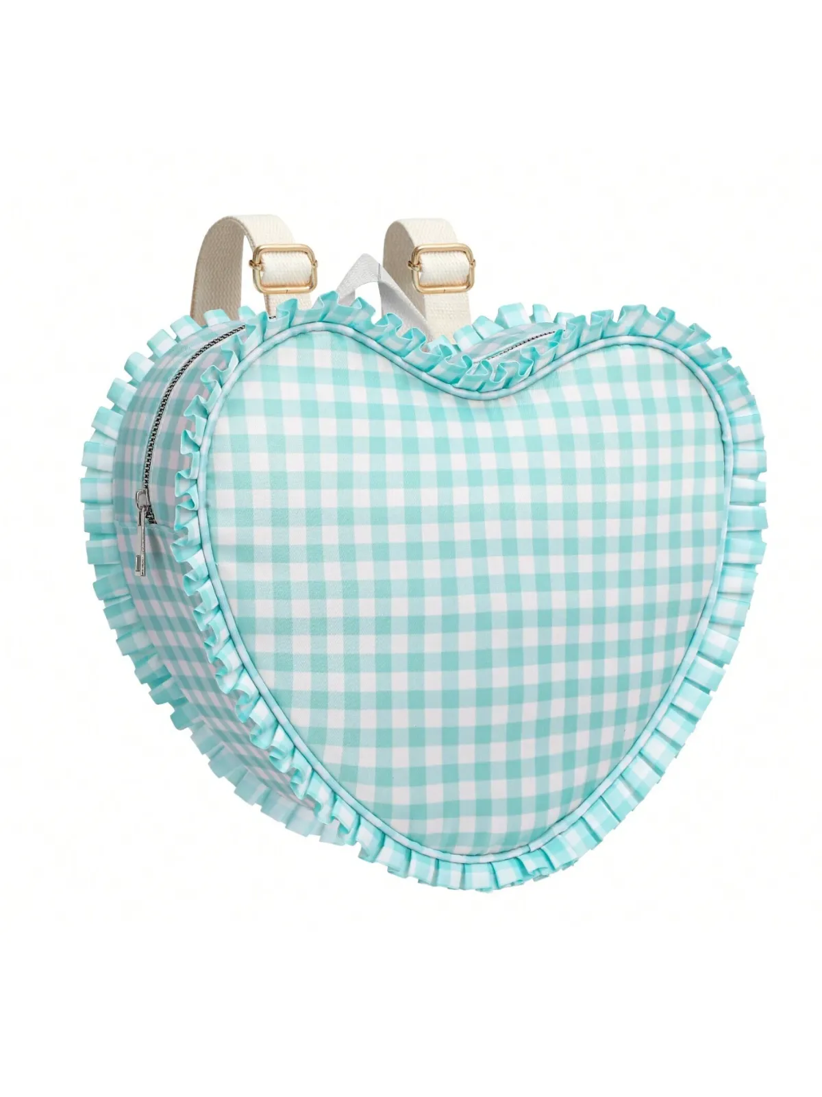 Girls Adorable Gingham Heart  Backpack
