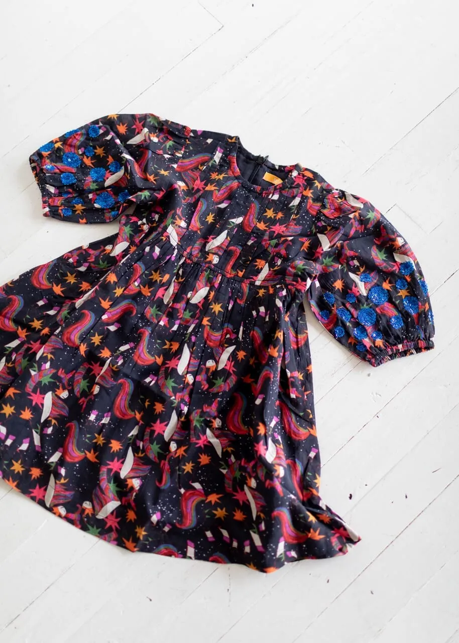 Girls Eva Dress - Unicorn