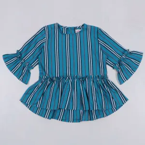 Girls Gingham Striped Top