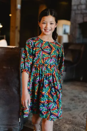 Girls Hattie Dress- Flutter By