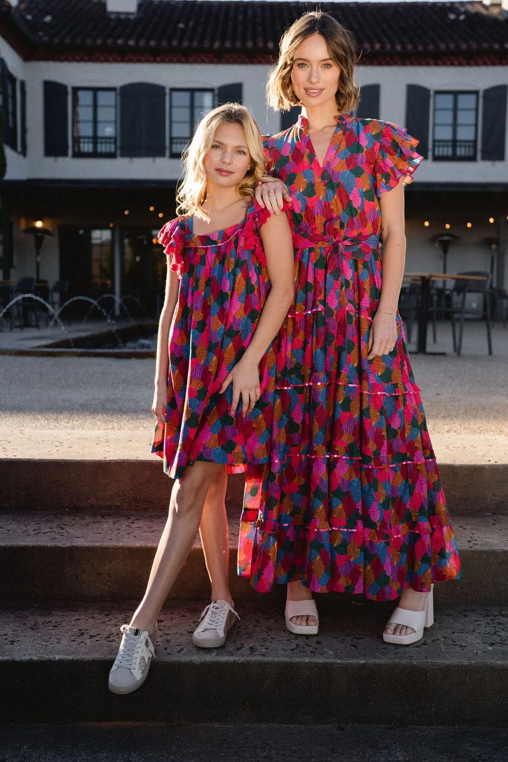 Girls Julie Tassel Sleeve Dress