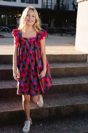 Girls Julie Tassel Sleeve Dress