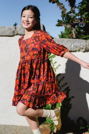 Girls Kenzie Dress- Fall Floral