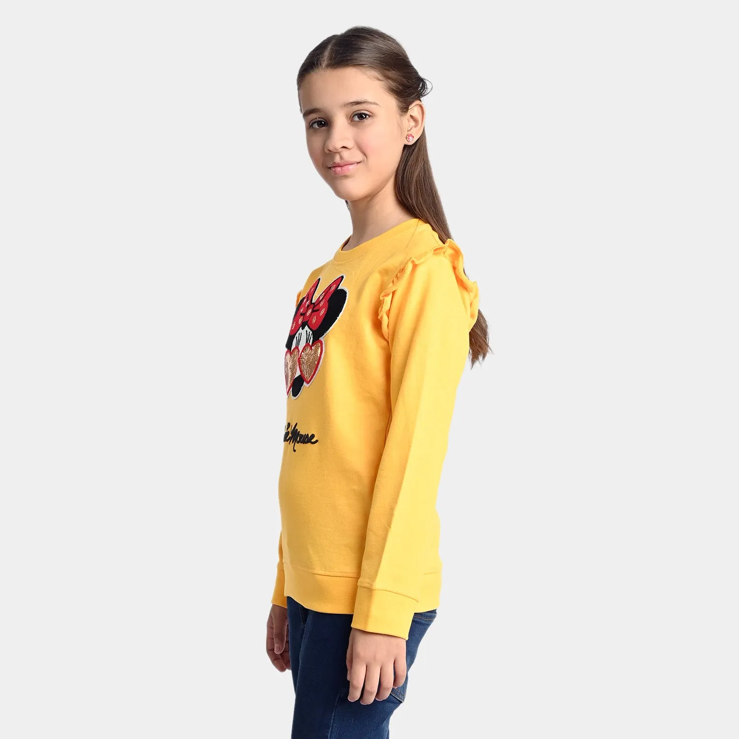 Girls Knitted Sweater -Golden Rod