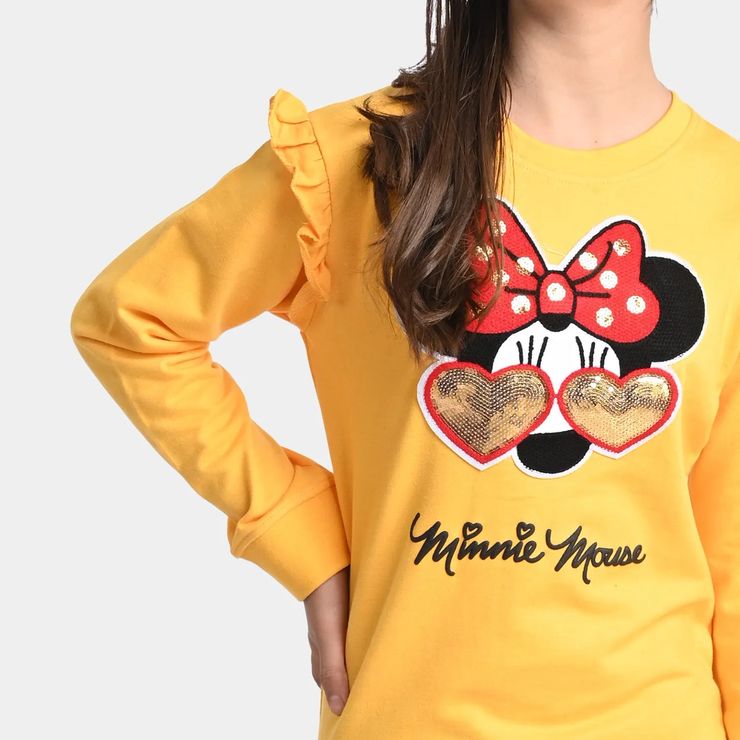 Girls Knitted Sweater -Golden Rod