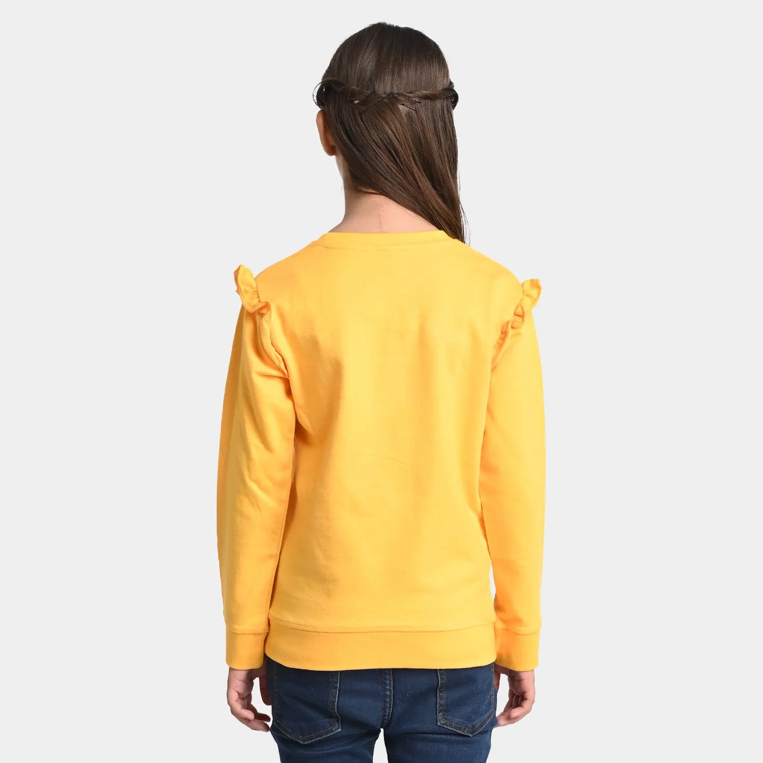 Girls Knitted Sweater -Golden Rod