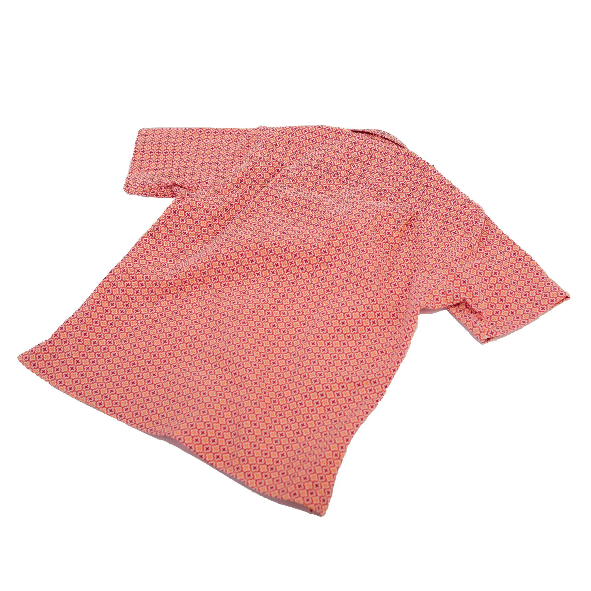 Gitman Vintage Red Summer Ready Jacquard Camp Shirt