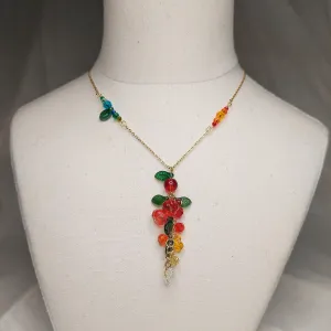 Glass pumpkin jewelry set