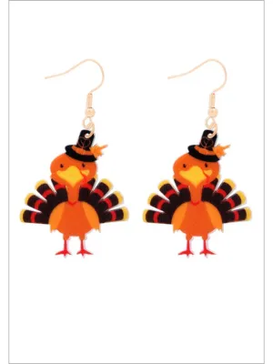 Gobble-Worthy Trinkets Turkey Hook Earrings