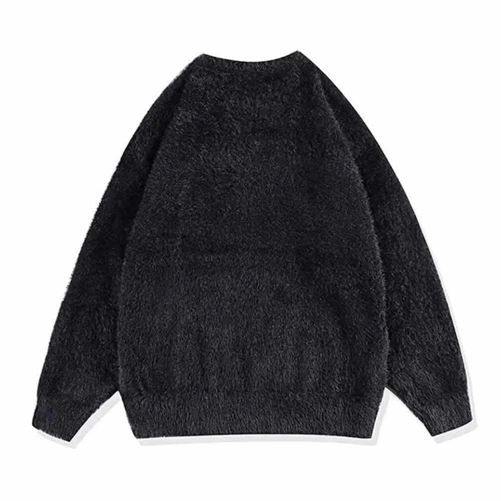 Gothic Spider Motif Plush Sweater