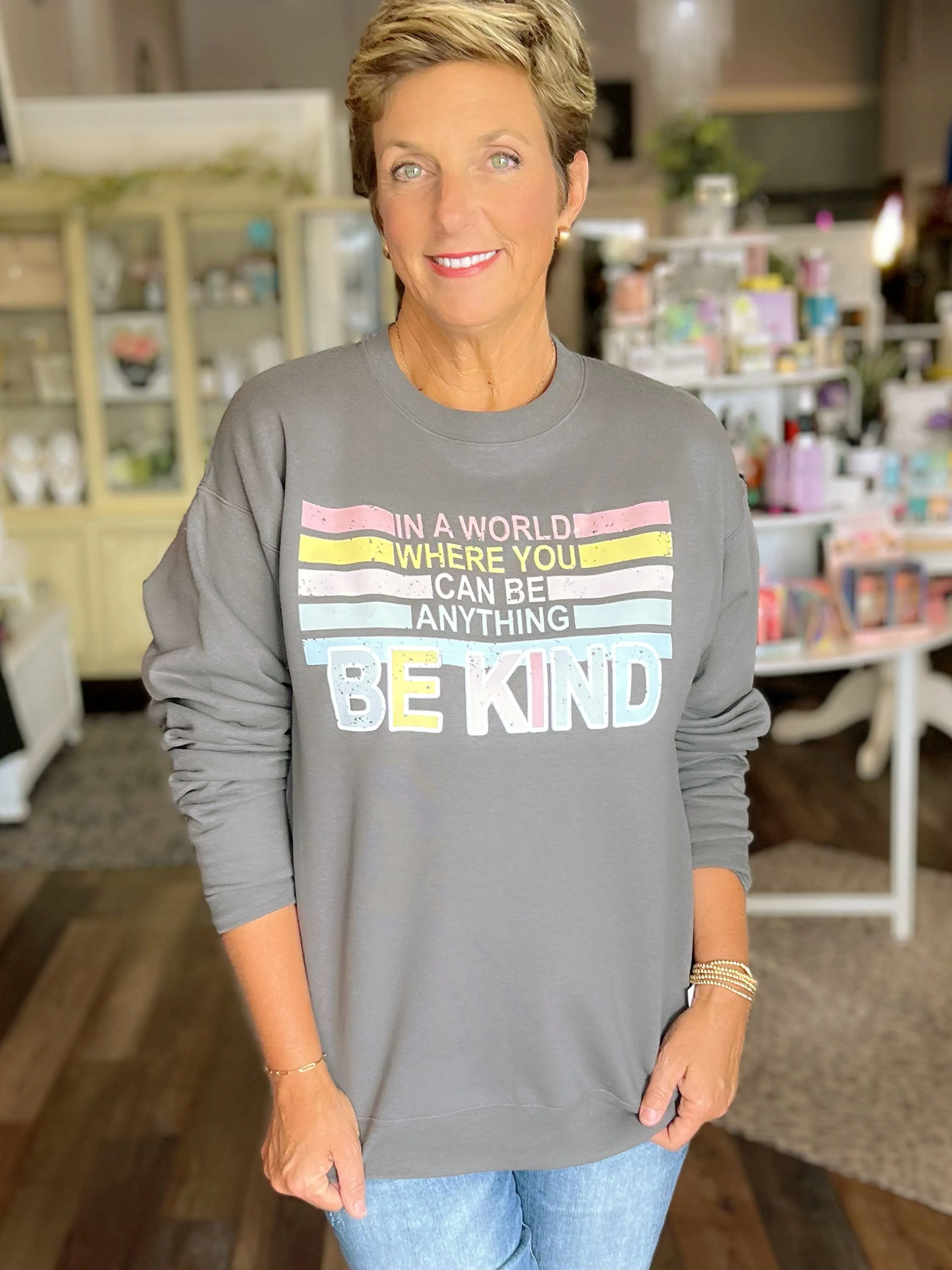 Graphic Be Kind Crewneck