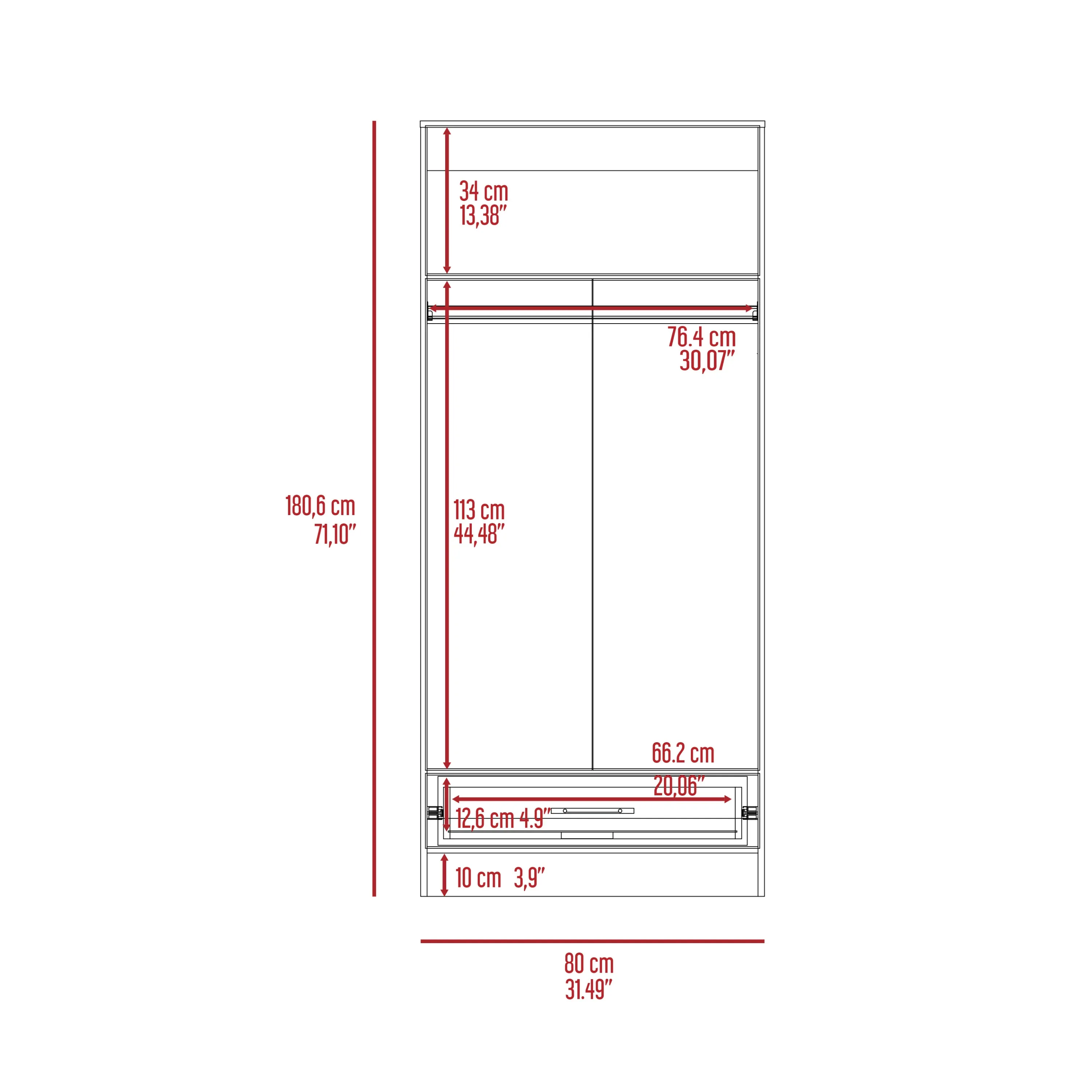 Grayson Rectangle Wardrobe