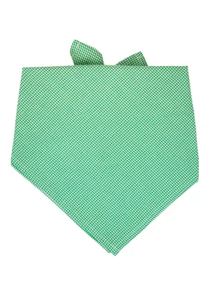 Green Houndstooth Dog Bandana