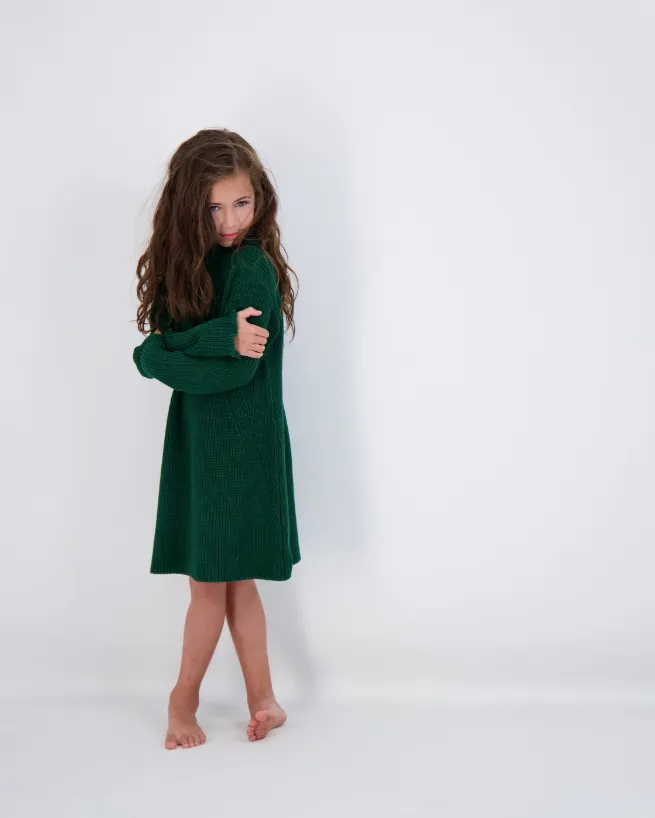 GREEN KNIT DRESS