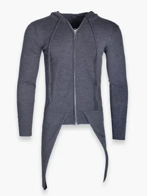 Grey Extra Fine Tail Coat Cardigan