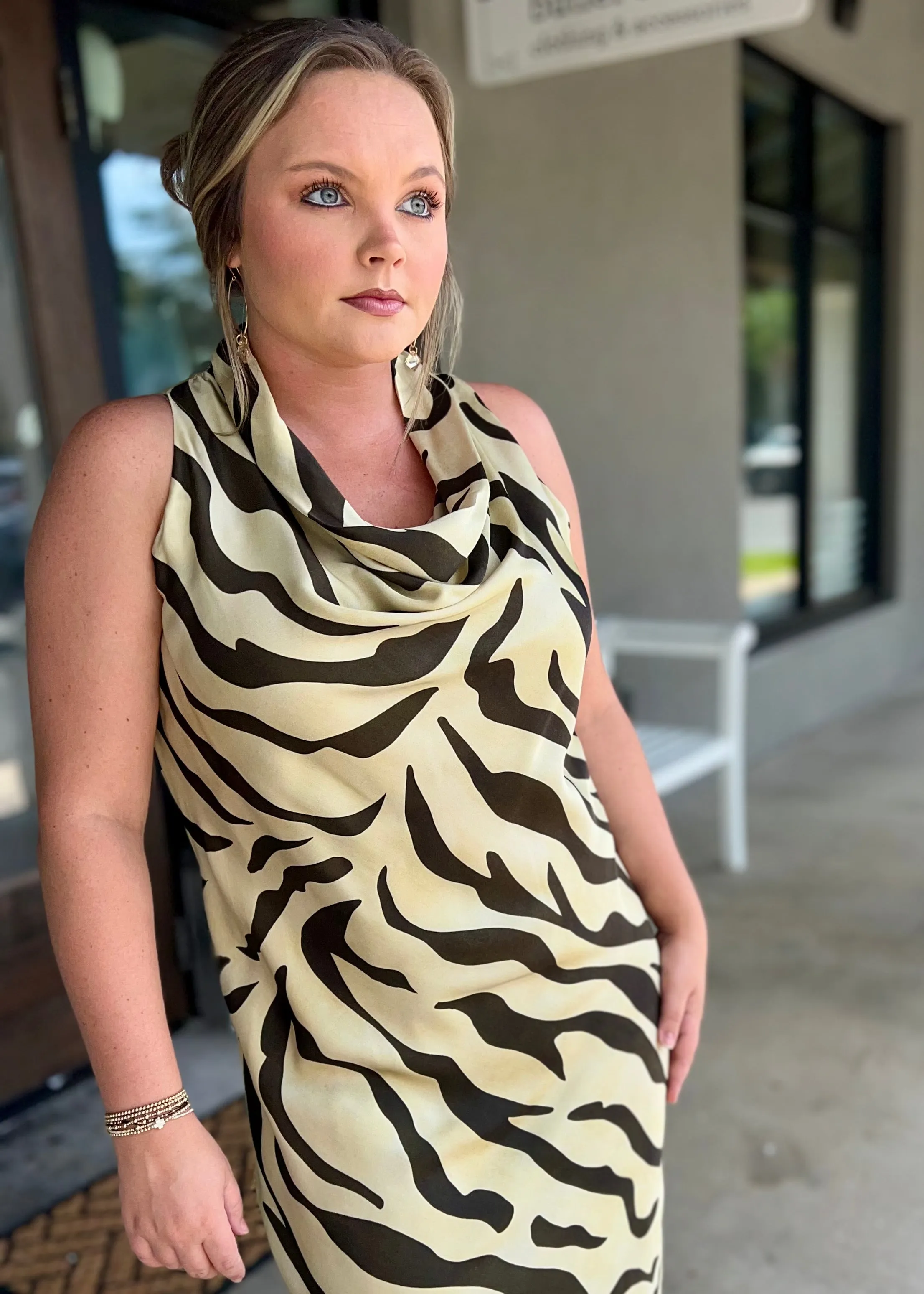 Grotto Cowl Neck Dress
