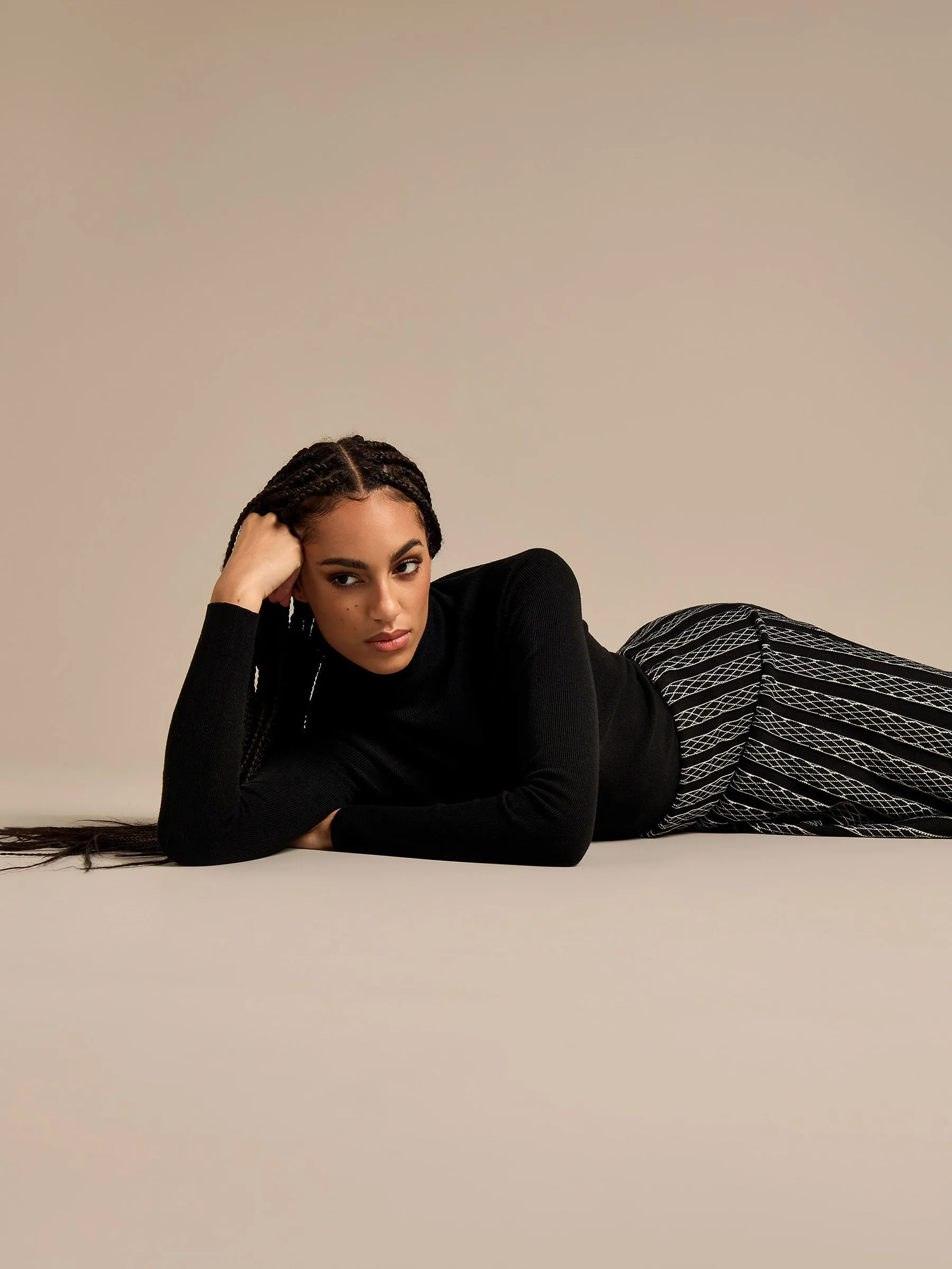 GWD Sienna Stripe Maxi Knitted Skirt