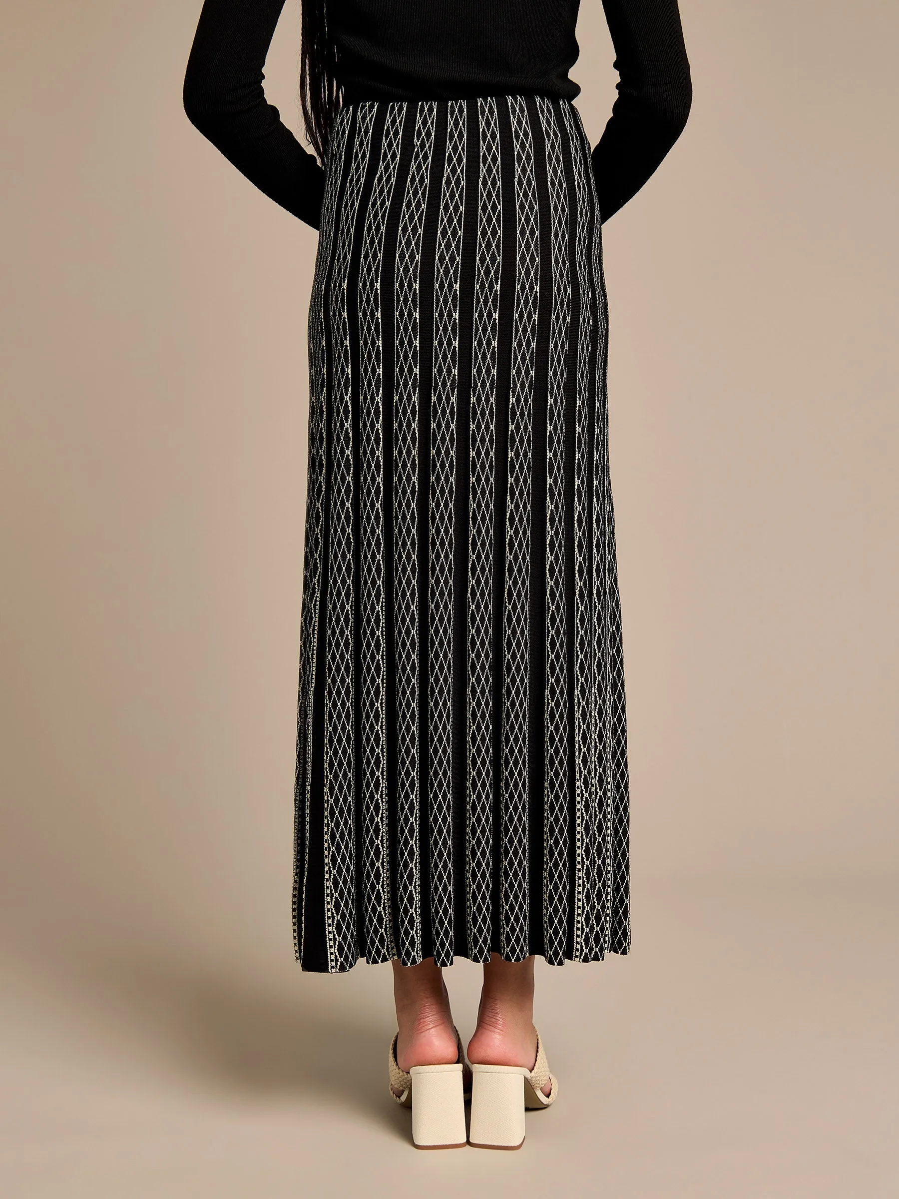 GWD Sienna Stripe Maxi Knitted Skirt
