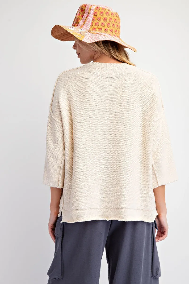 Half Sleeve Sweater Top #125