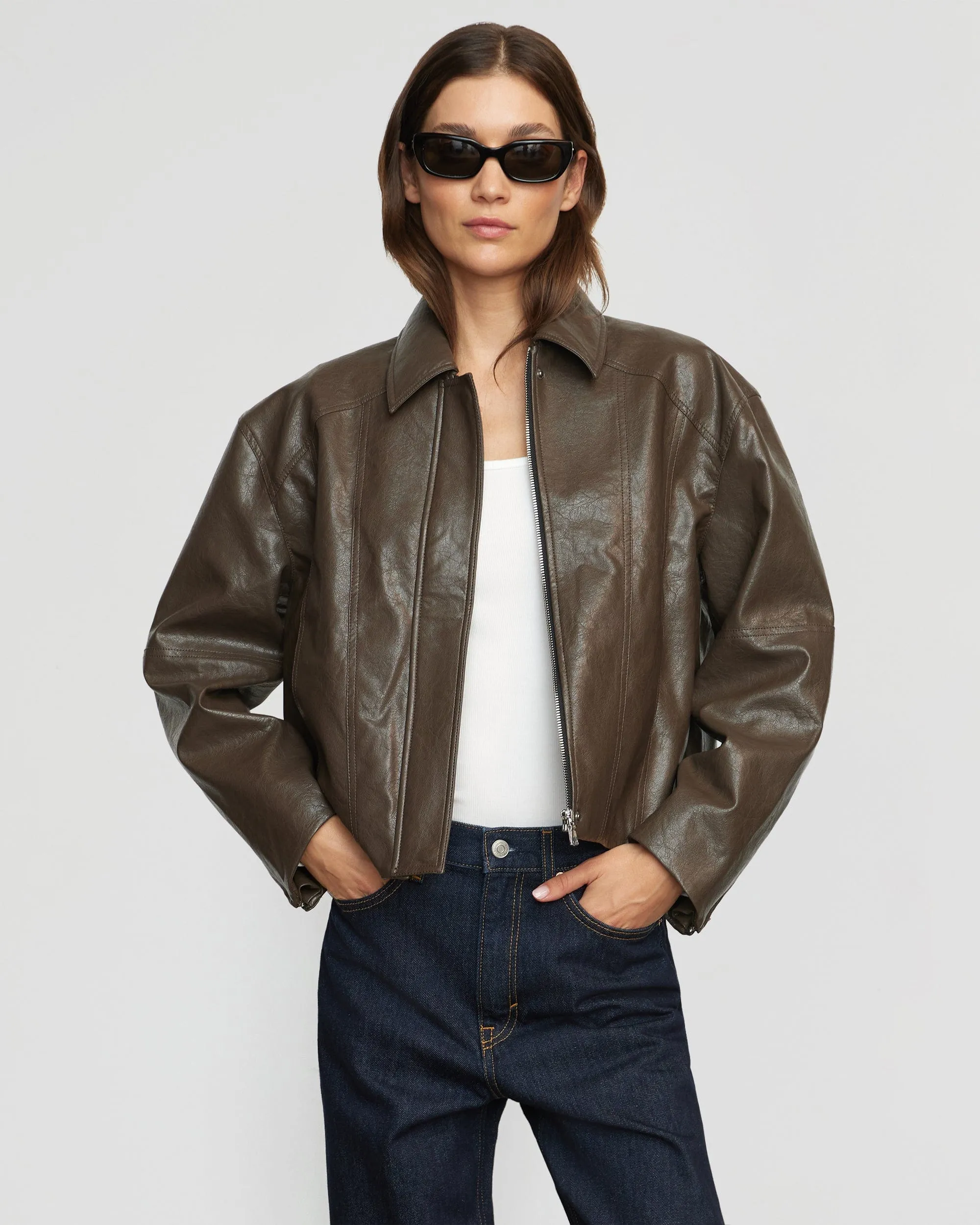 Halle Vegan Leather Jacket