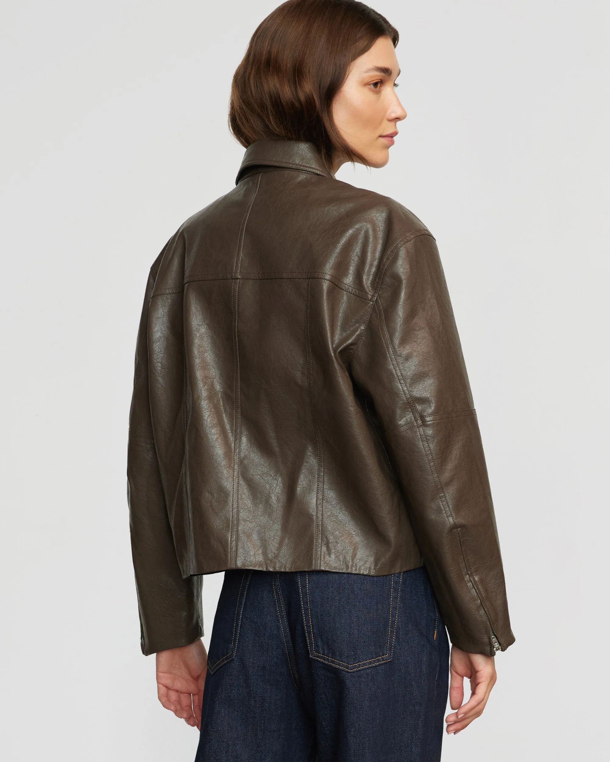 Halle Vegan Leather Jacket