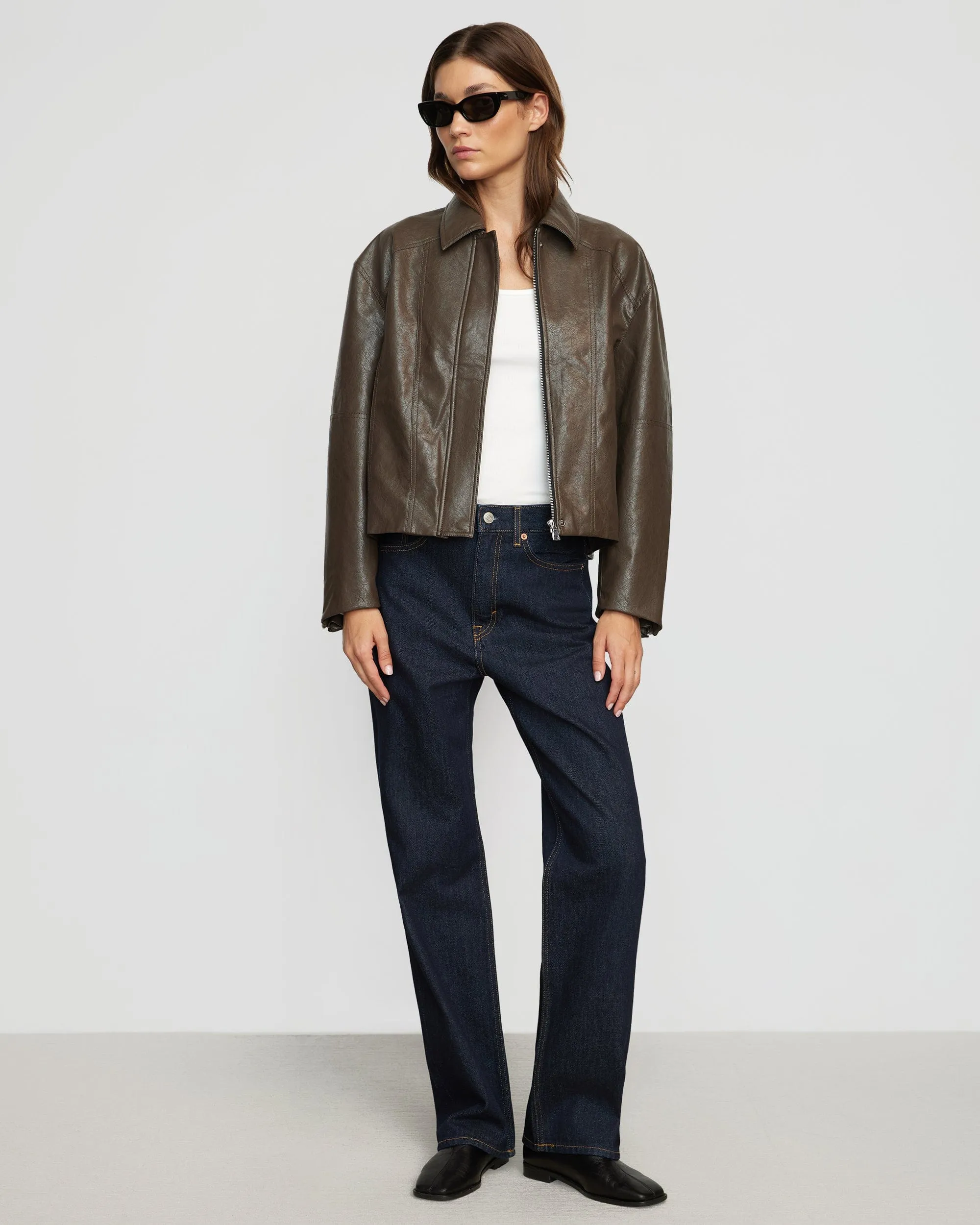 Halle Vegan Leather Jacket