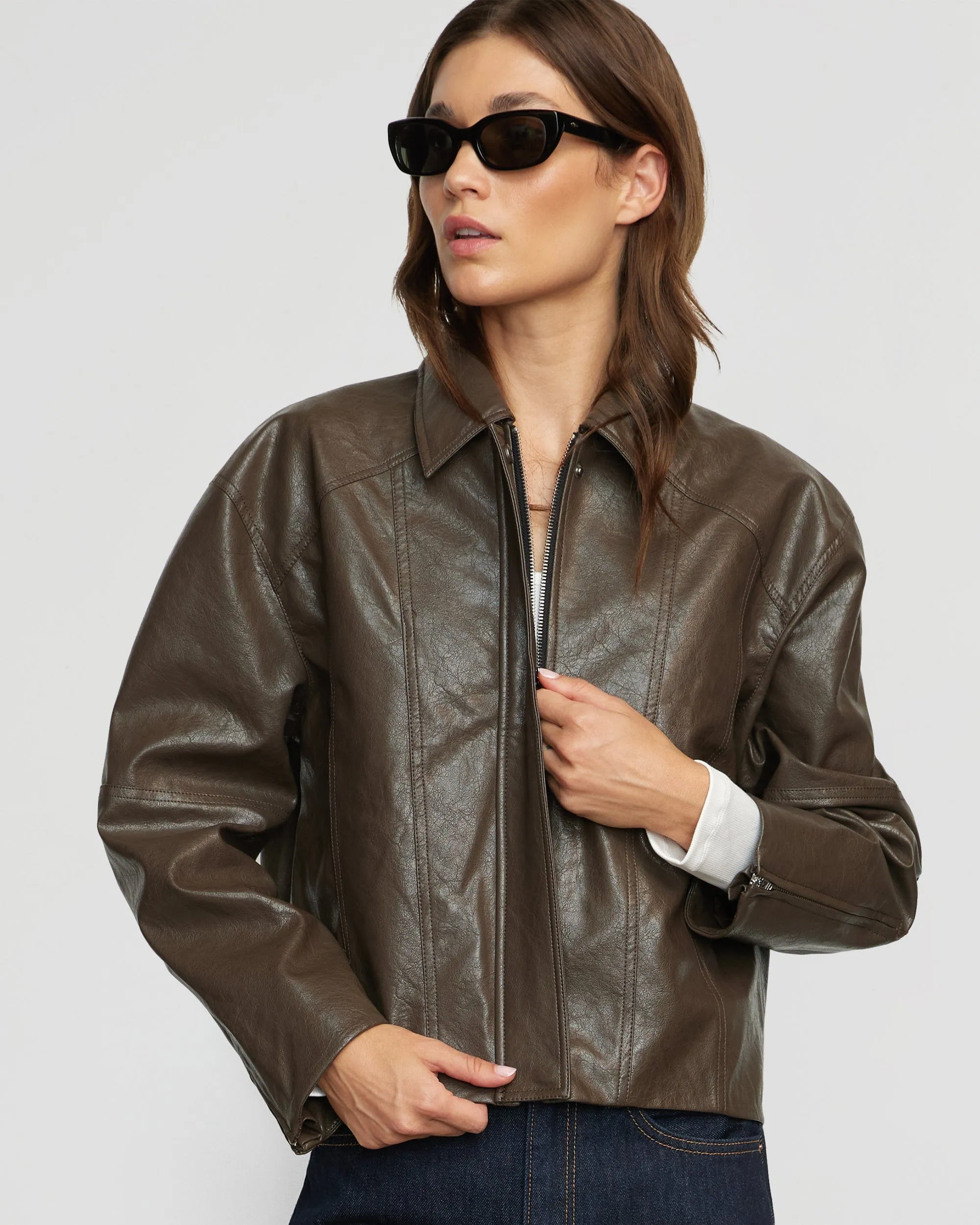 Halle Vegan Leather Jacket