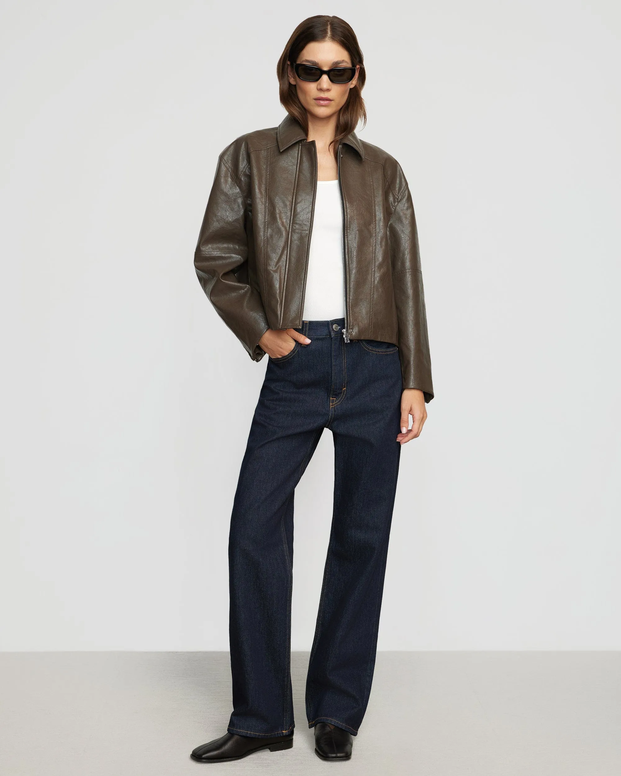 Halle Vegan Leather Jacket