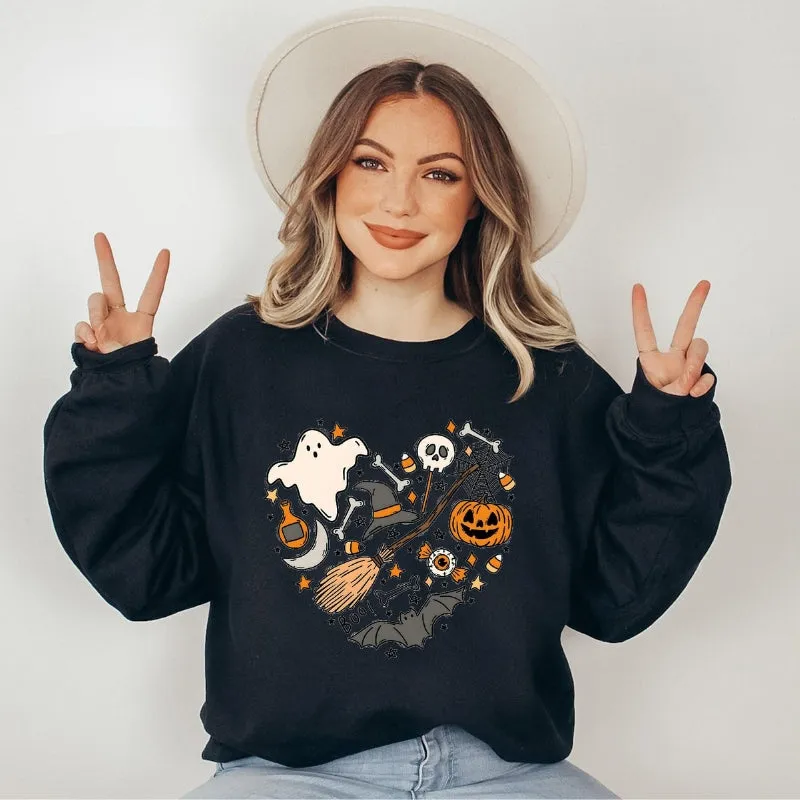 Halloween Boo Printed Sweatshirt