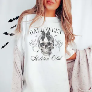 Halloween Skeleton Club Wholesale Comfort Color Graphic Tee - Quick Shipping