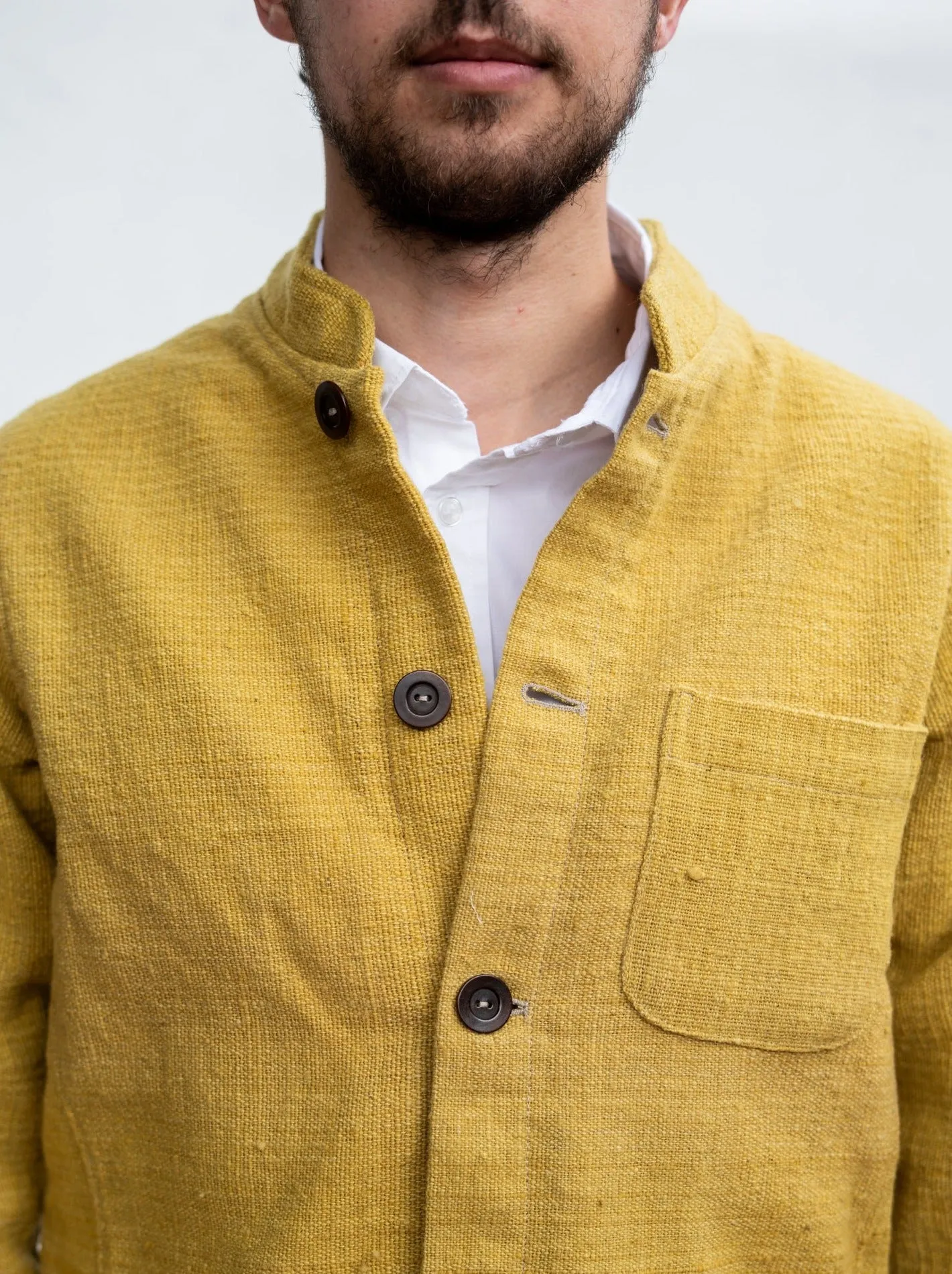 Handspun Wool Tambo Jacket in Eucalyptus