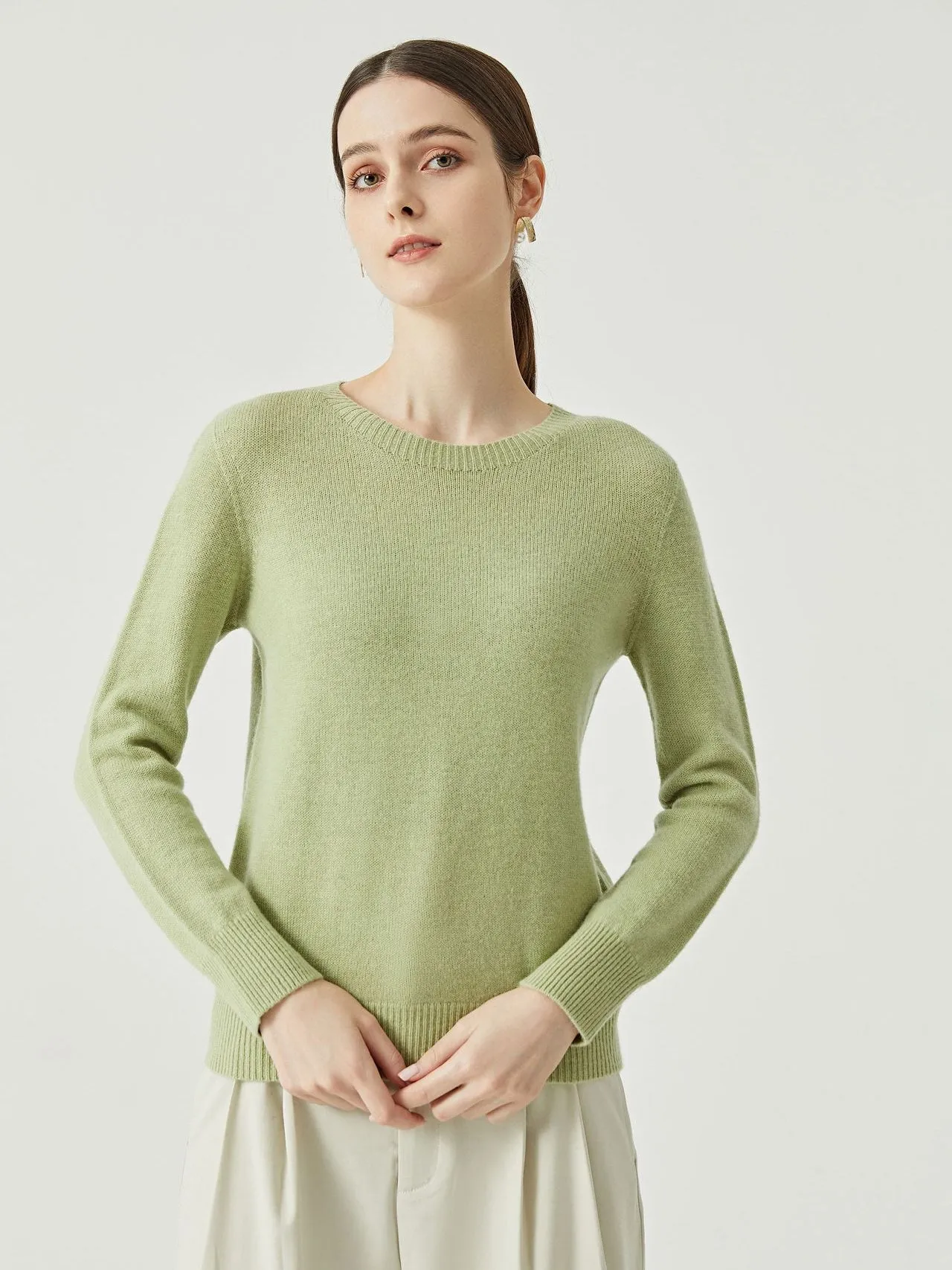 Happy Babe Casual Cropped Wool Sweater Top