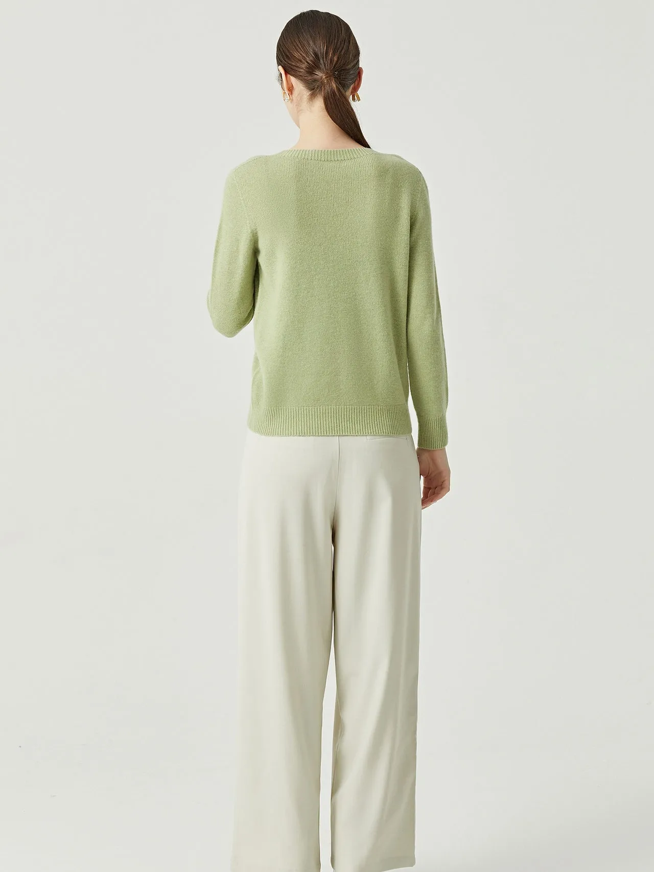 Happy Babe Casual Cropped Wool Sweater Top