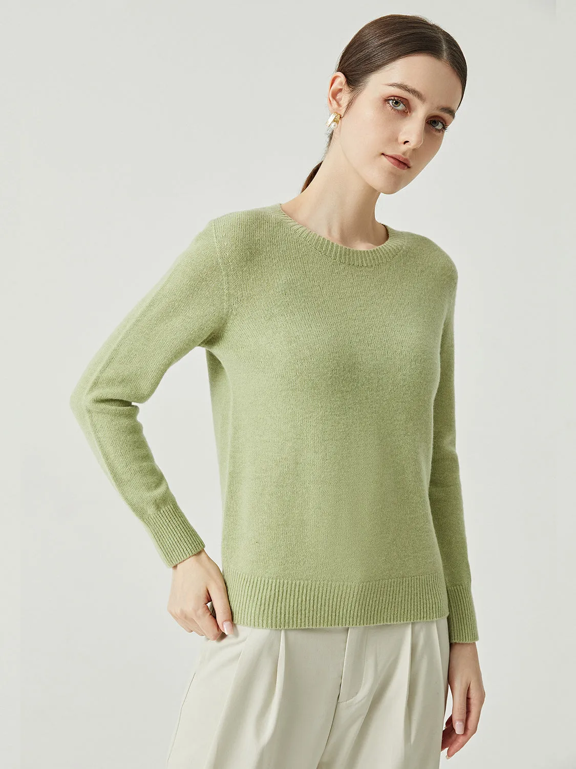 Happy Babe Casual Cropped Wool Sweater Top
