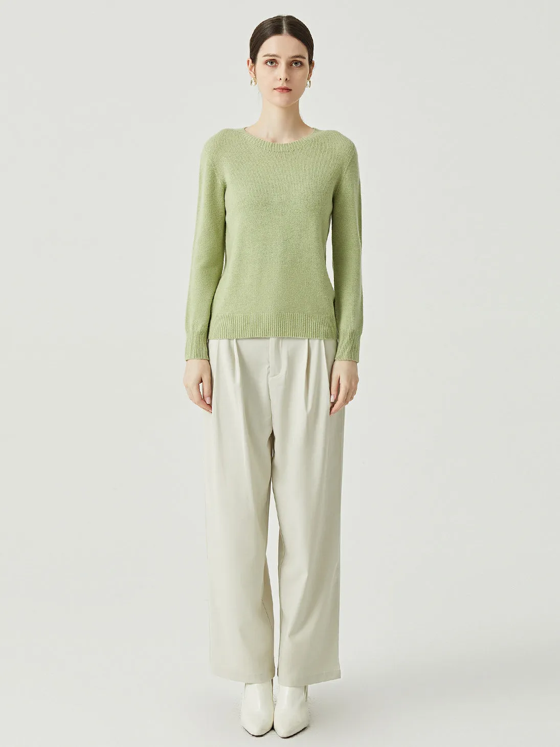 Happy Babe Casual Cropped Wool Sweater Top
