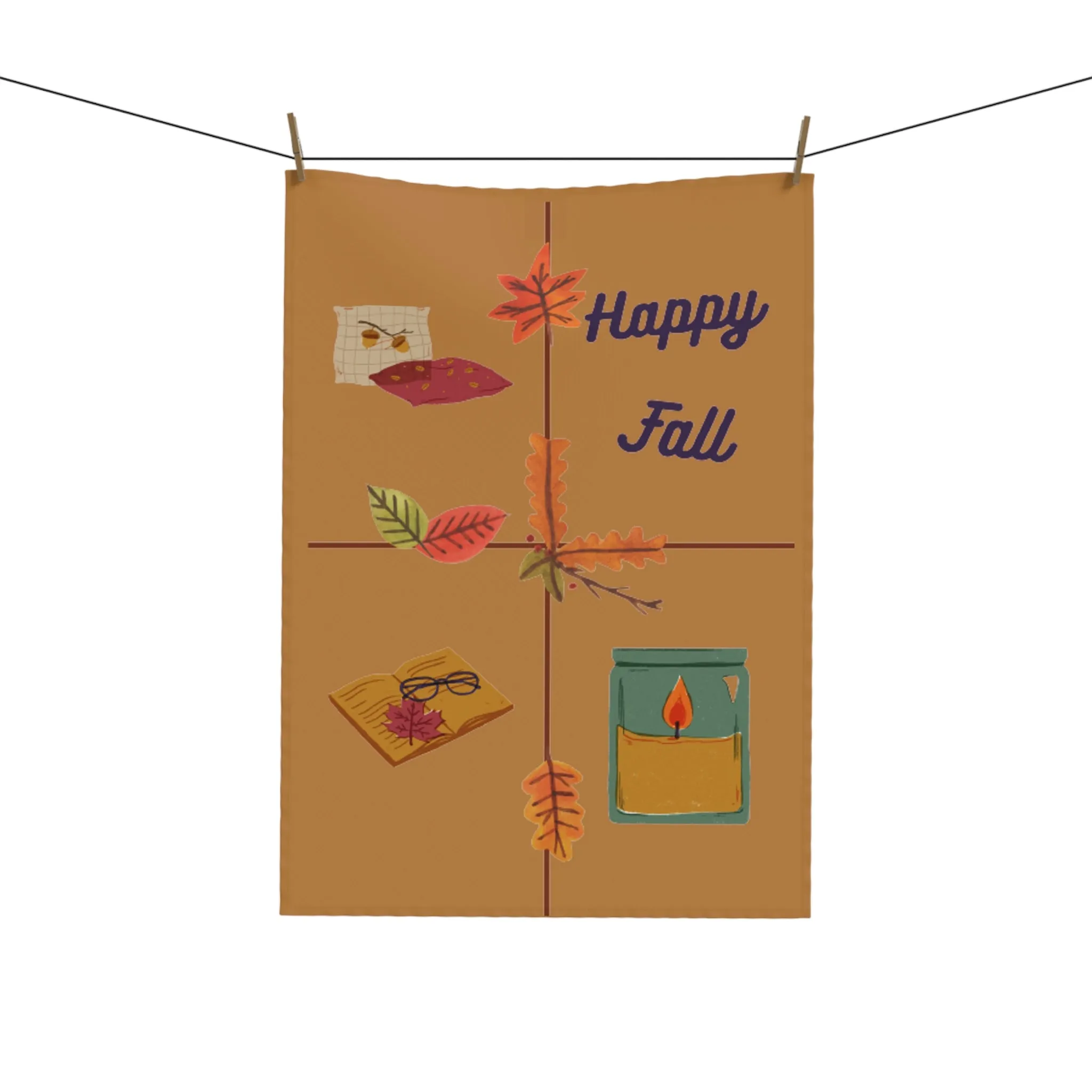 happy fall Tea & Kitchen Towel