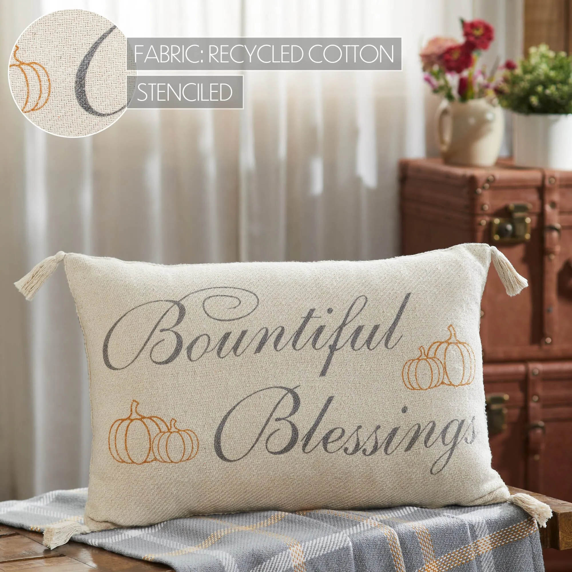 Harvest Blessings Bountiful Blessings Pillow 14x22"