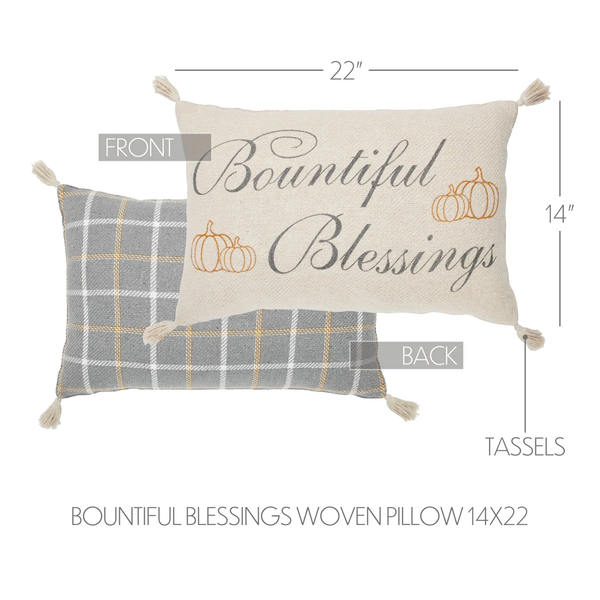 Harvest Blessings Bountiful Blessings Pillow 14x22"